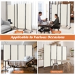 Pemberly Row 4 Panel Folding Room Divider 6FT Rolling Privacy Screen White