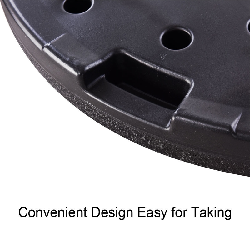 Pemberly Row 4 Plate Patio Offset Umbrella Base Stand Weights Sand Black