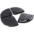 Pemberly Row 4 Plate Patio Offset Umbrella Base Stand Weights Sand Black