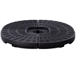 Pemberly Row 4 Plate Patio Offset Umbrella Base Stand Weights Sand Black