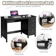 Pemberly Row Computer Desk Study Writing Home Office Workstation Black
