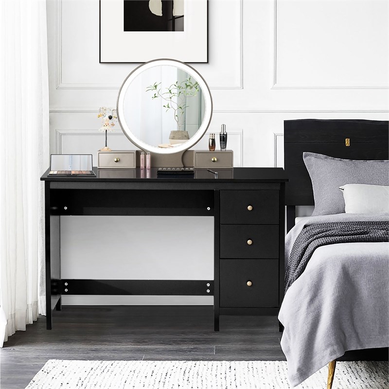 Pemberly Row Computer Desk Study Writing Home Office Workstation Black