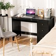 Pemberly Row Computer Desk Study Writing Home Office Workstation Black