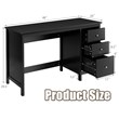 Pemberly Row Computer Desk Study Writing Home Office Workstation Black