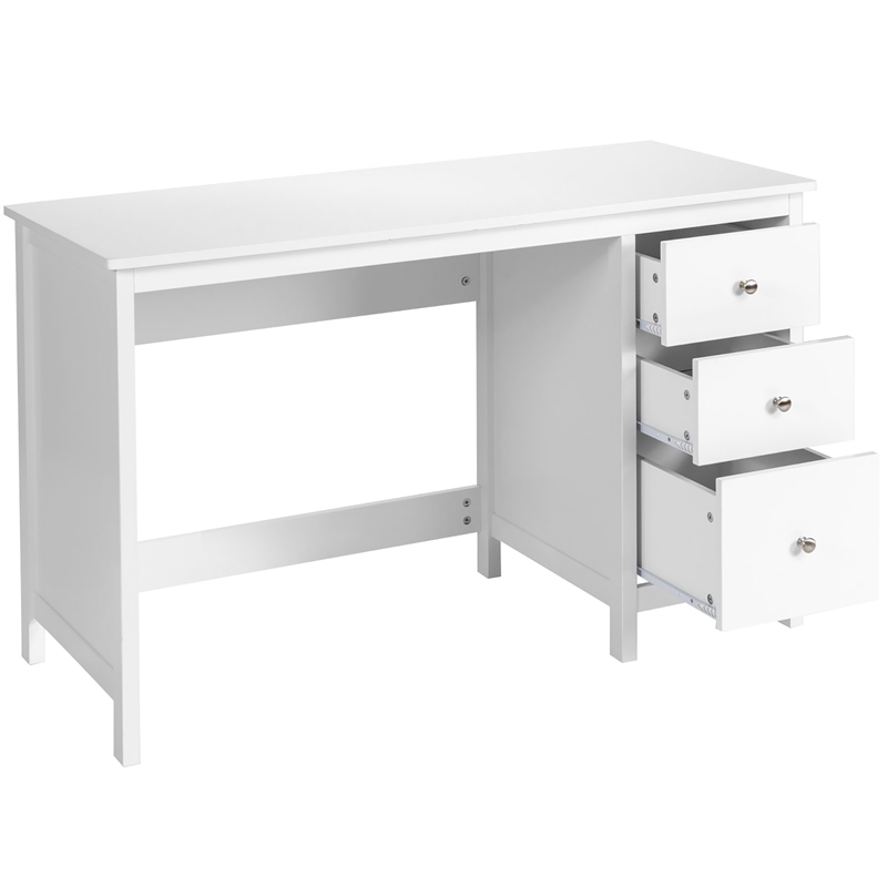 Pemberly Row Computer Desk Study Writing Home Office Workstation White