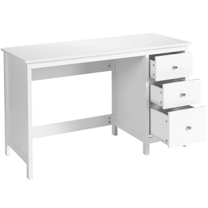 Pemberly Row Computer Desk Study Writing Home Office Workstation White