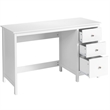 Pemberly Row Computer Desk Study Writing Home Office Workstation White