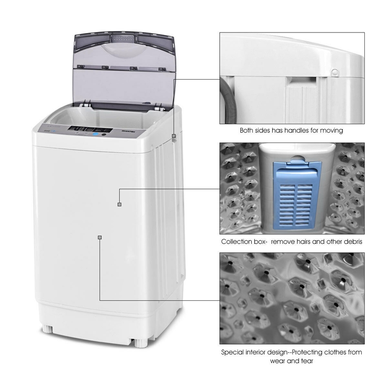Pemberly Row Portable Compact Washing Machine 1.34 Cu.ft Spin Washer White
