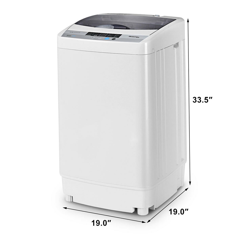 Pemberly Row Portable Compact Washing Machine 1.34 Cu.ft Spin Washer White