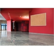 Pemberly Row Natural Cork Bulletin Board-Satin Aluminum Frame-4ft H x 7ft 4