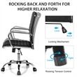 Pemberly Row PU Leather Office Conference Chair High Back w/Armrests Black