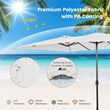 Pemberly Row 15FT Double Sided Large Patio Market Umbrella Twin Beige