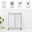 Pemberly Row 20 Drawers Rolling Cart Storage Studio Organizer Bins White