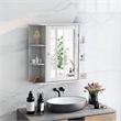 Pemberly Row Mount Wall Surface Bathroom Storage Cabinet Mirror White