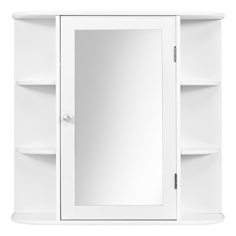 Pemberly Row Mount Wall Surface Bathroom Storage Cabinet Mirror White