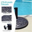 Pemberly Row Patio Round Umbrella Base Stand Market Standing Bronze