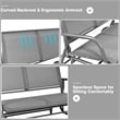 Pemberly Row Patio Swing Glider Bench Loveseat Rocking Chair Gray