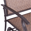 Pemberly Row Patio Glider Rocking Bench Double 2 Person Chair Brown