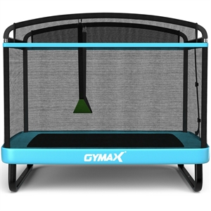 Pemberly Row 6FT Kids Recreational Trampoline W/W/Swing Safety Enclosure Blue