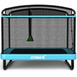 Pemberly Row 6FT Kids Recreational Trampoline W/W/Swing Safety Enclosure Blue