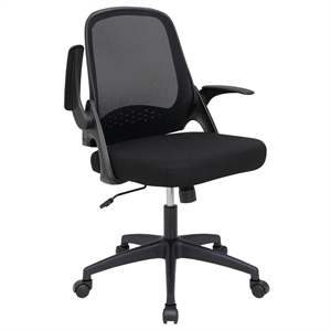 Pemberly Row Mesh Office Chair Adjustable Rolling Computer Chair Black
