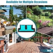 Pemberly Row 2 Person Patio Rattan Hanging Porch Swing Bench Chair Turquoise