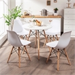 Pemberly Row Contemporary 5 PCS For 4 Round Dining Room Table Set