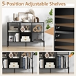 Pemberly Row 6 Cube Storage Shelf Organizer Bookcase Square Cubby Cabinet Black