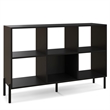 Pemberly Row 6 Cube Storage Shelf Organizer Bookcase Square Cubby Cabinet Black