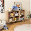 Pemberly Row Storage Shelf Organizer Bookcase Square Cubby Cabinet Natural