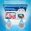 Pemberly Row 26lbs Portable Semi automatic Washing Machine W/Drain Pump Blue