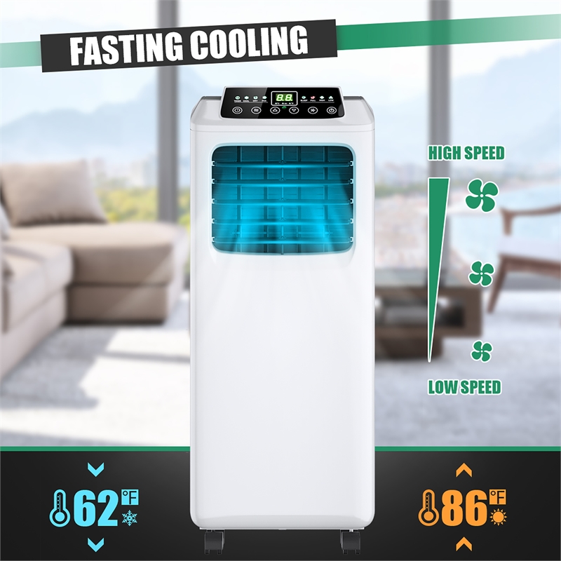 Pemberly Row 5500 BTU Portable Air Conditioner 9000 BTU ASHRAE White