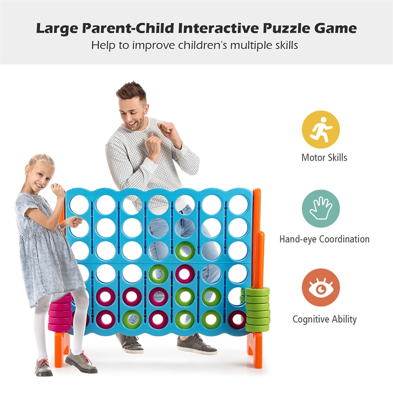 Pemberly Row Jumbo 4 to Score 4 in A Row Giant Game Set Kids Adults Family Fun