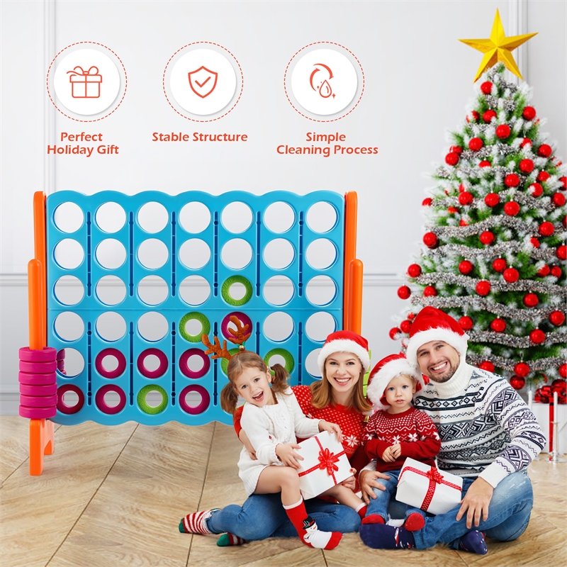 Pemberly Row Jumbo 4 to Score 4 in A Row Giant Game Set Kids Adults Family Fun