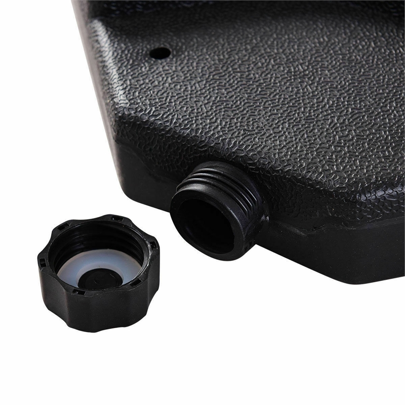Pemberly Row 20 inch Patio Offset Umbrella Base Stand Water Filled Base Black