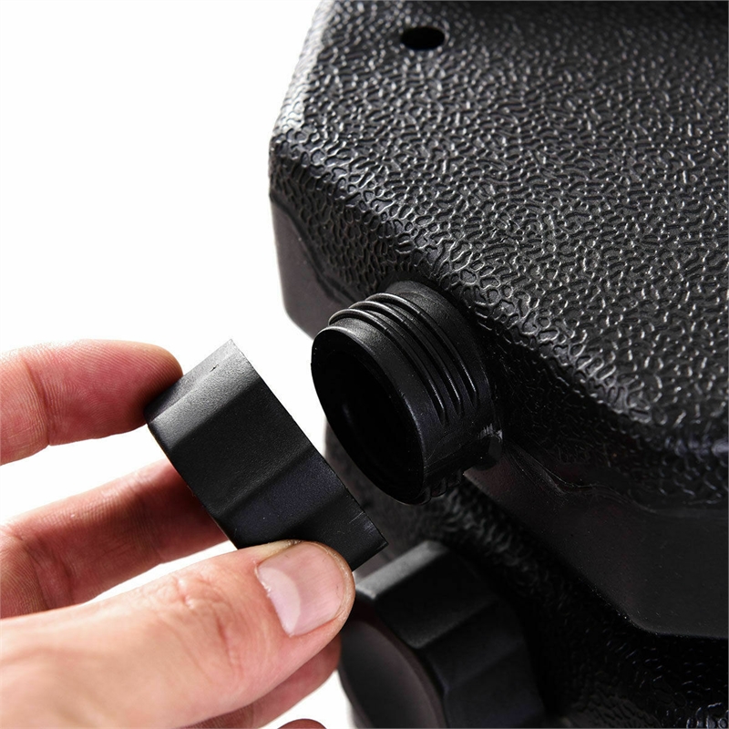 Pemberly Row 20 inch Patio Offset Umbrella Base Stand Water Filled Base Black