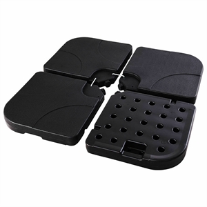 Pemberly Row 20 inch Patio Offset Umbrella Base Stand Water Filled Base Black