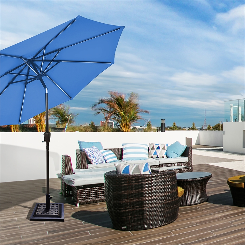 Pemberly Row 17.5 inch Umbrella Base Stand Market Patio Standing Outdoor Bronze