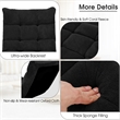 Pemberly Row 14 Position Floor Chair Folding Lazy Gaming Sofa Cushioned Black