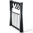 Pemberly Row Set of 2 Folding Metal Luggage Rack Suitcase Shoe Holder Black