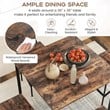Pemberly Row 5 PCS Industrial Dining Table Set with 4 Bar Stools Black