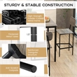 Pemberly Row 5 PCS Industrial Dining Table Set with 4 Bar Stools Gray