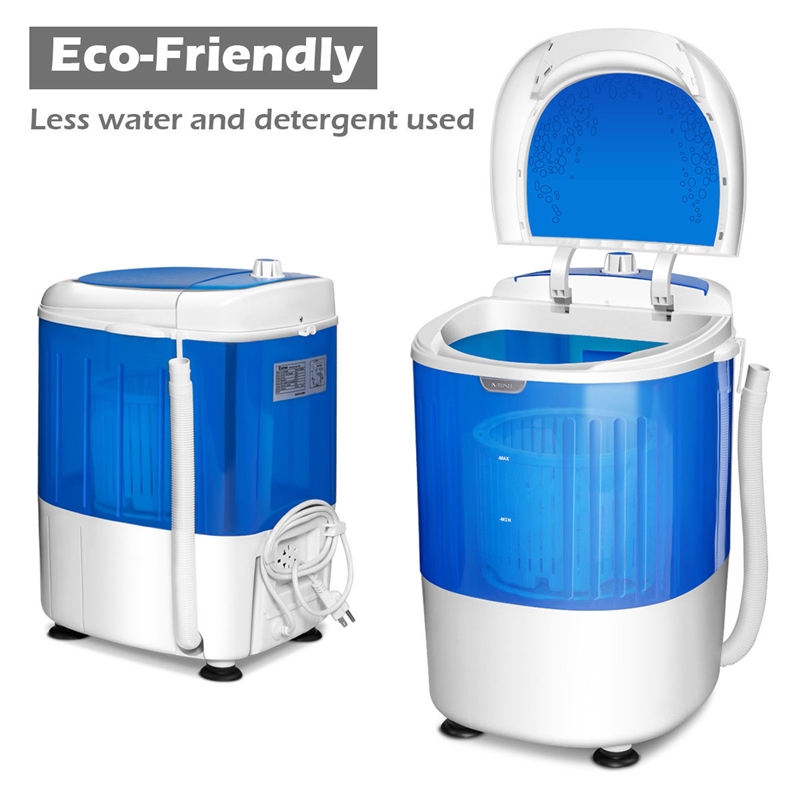 Pemberly Row 5.5lbs Portable Mini Washing Machine Laundry Spin Dryer Blue