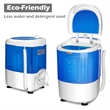 Pemberly Row 5.5lbs Portable Mini Washing Machine Laundry Spin Dryer Blue