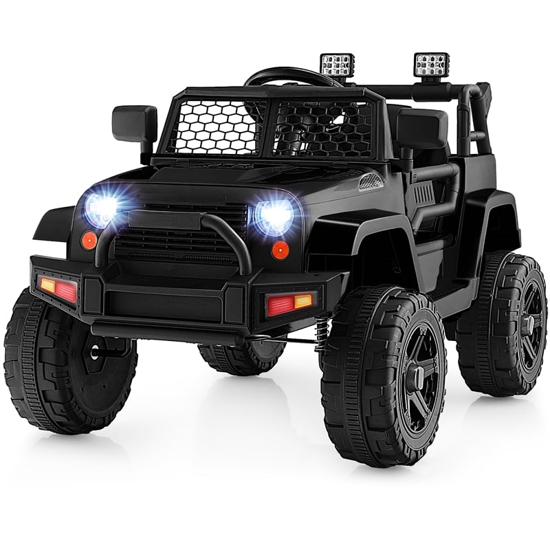 Pemberly Row 12V Kids Ride On Truck Car Electric Vehicle Remote Black