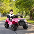 Pemberly Row 12V Kids Ride On Truck Car Electric Vehicle Remote Pink