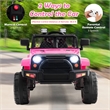 Pemberly Row 12V Kids Ride On Truck Car Electric Vehicle Remote Pink