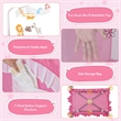 Pemberly Row Portable Baby Crib Cradle Bassinet Changing Pad Mosquito Net Pink