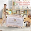Pemberly Row Portable Baby Crib Cradle Bassinet Changing Pad Mosquito Net