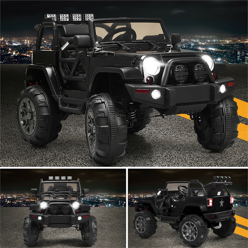 Pemberly Row 12V Kids Ride On Truck Car w/ Remote Control MP3 Music LED Lights